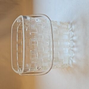 1984 Vintage Grainware Lucite Lattice Basket With Handle